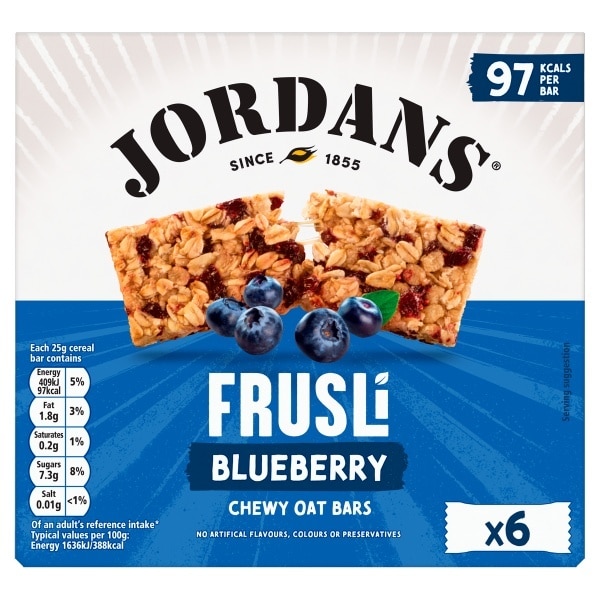 Jordans Frusli Bar Blueberry Burst 6 Pack