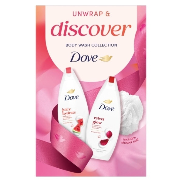 Dove Unwrap & Discover Body Wash Collection Gift Set 2 Piece