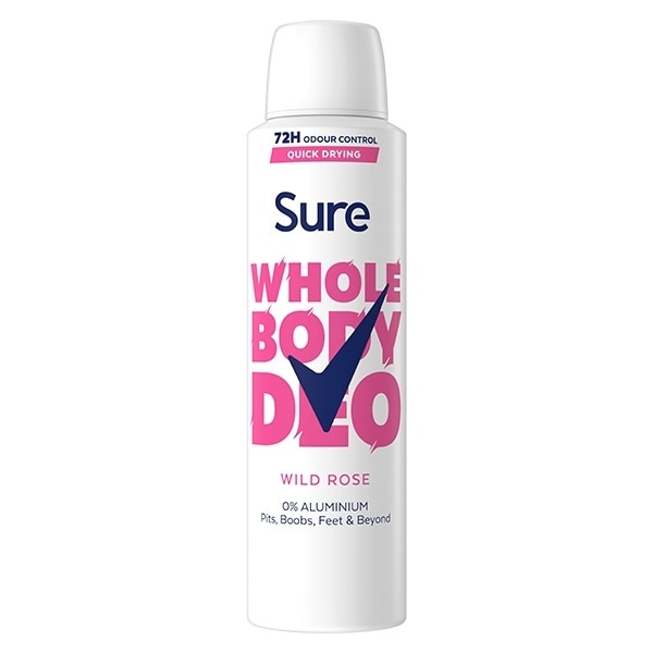 SURE WHOLE BODY DEO WILD ROSE 150ML