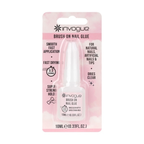 Invogue Brush On Nail Glue 10 Ml