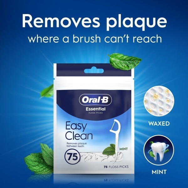 Oral-B Simply Clean Floss Picks - Remove Plaque - 75