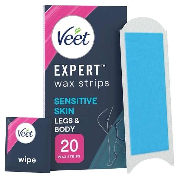 Veet Expert Wax Strips Legs & Body Sensitive 20s