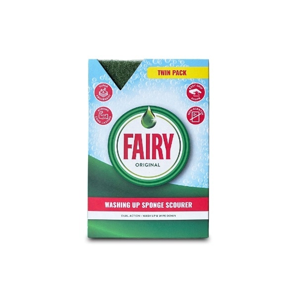 Fairy 2 Pack Sponge Scourers
