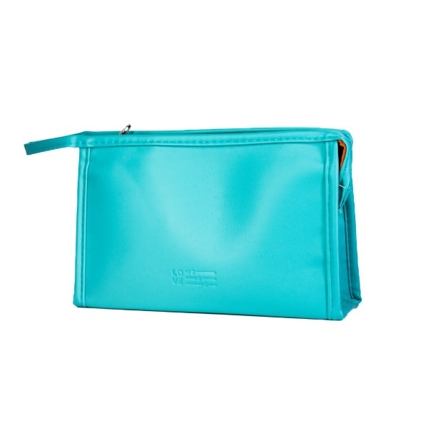 Scuba Material Cosmetic Bag Blue