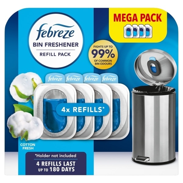 Febreze Bin Refill Cotton 4 Pack