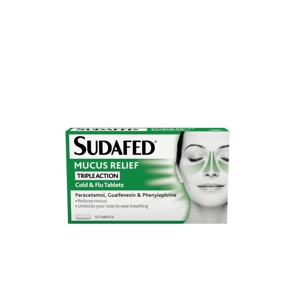 Sudafed Mucus Relief Tablets 12s