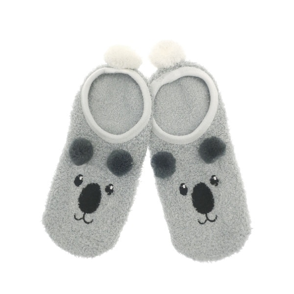 Novelty Slipper Sock Grey Koala