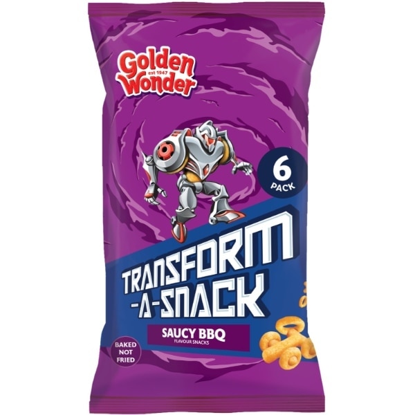 GOLDEN WONDER TRANSFORM A SNACK BBQ 6PK