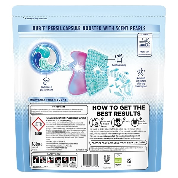 Persil Pure Heaven Scent Pearls Non Bio 34W