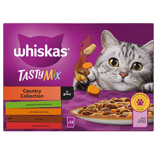 Whiskas Pouch Tasty Mix Country Gravy 12X85g