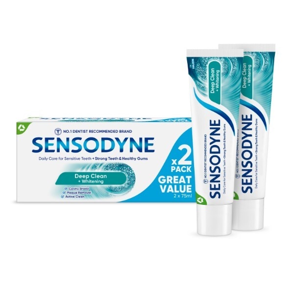 Sensodyne Deep Clean And Whitening Duo Pack (2X 75Ml)