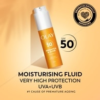 Olay Vitamin C Brighten & Glow 3In1 Moisturiser Face Fluid Spf50+Hydrating Primer 50ml