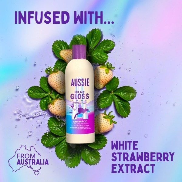 Aussie Oh My Gloss Shampoo 250Ml. Deeply Moisturises