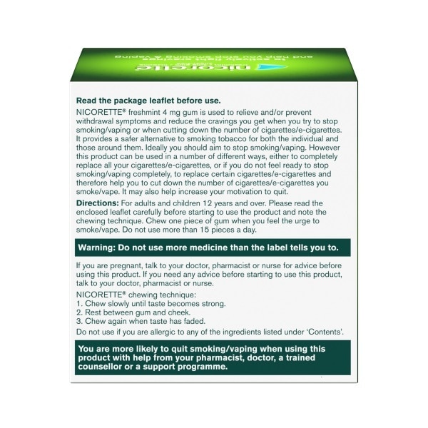 Nicorette Freshmint Gum 4mg 210s    