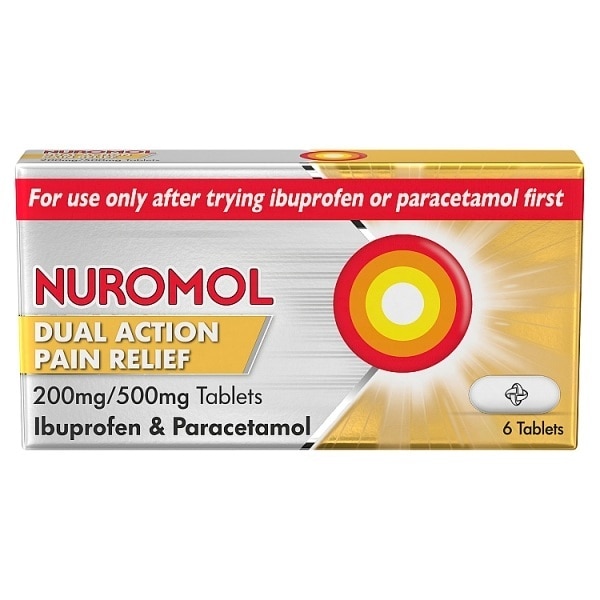 Nuromol Tablets 6s, pack product pack.