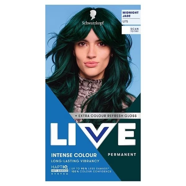 Live U75 Midnight Jade Permenant Hair Dye