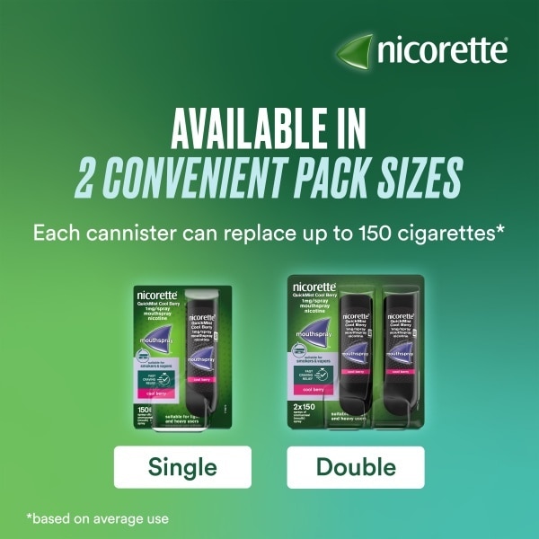 Nicorette QuickMist Cool Berry Mouthspray Duo Pack