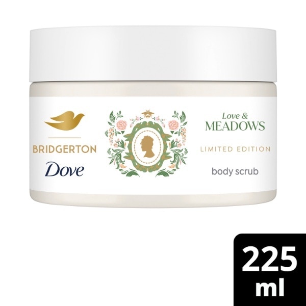 DOVE SHOWER SCRUB LOVEMEADOW JAR 225ML