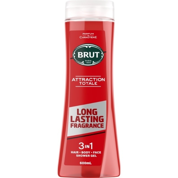 Brut 3-in-1 Gel Attraction Shower Gel 600ml