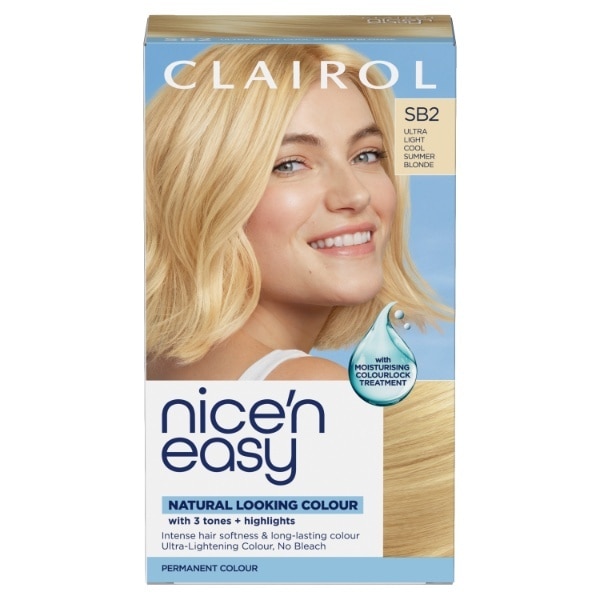 Clairol Nice'n Easy Hair Dye SB2 Ultra Light Summer Blonde