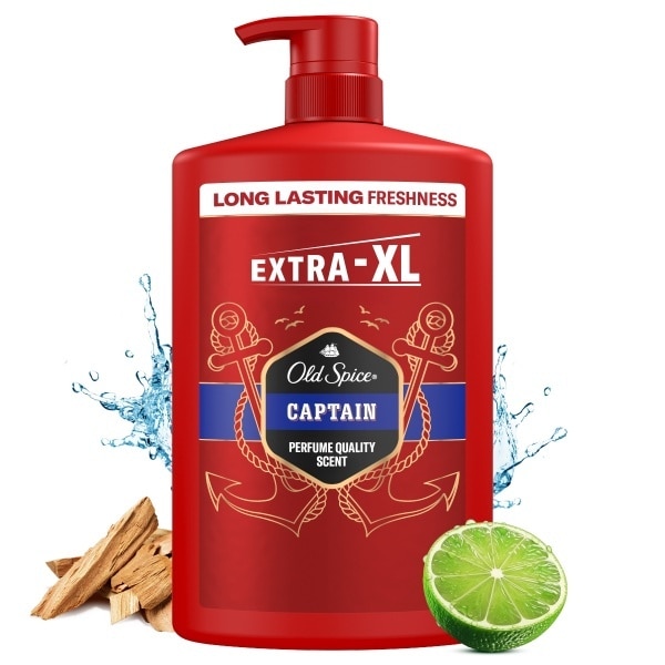 Old Spice Captain Mens 3In1 Wash Shower Gel & Shampoo 1000Ml