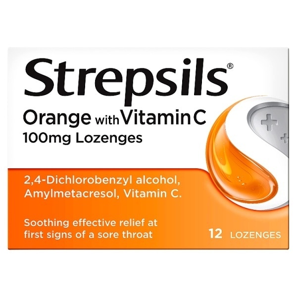 Strepsils Orange Vitamin C 12s