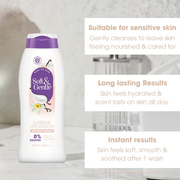Soft & Gentle Sweet Vanilla Shower Cream 400Ml