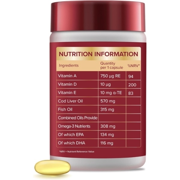 Seven Seas Pure Cod Liver Oil Extra Strength X60