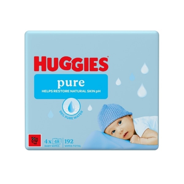 Huggies Pure Pf Baby Wipes - 48X4 Pack