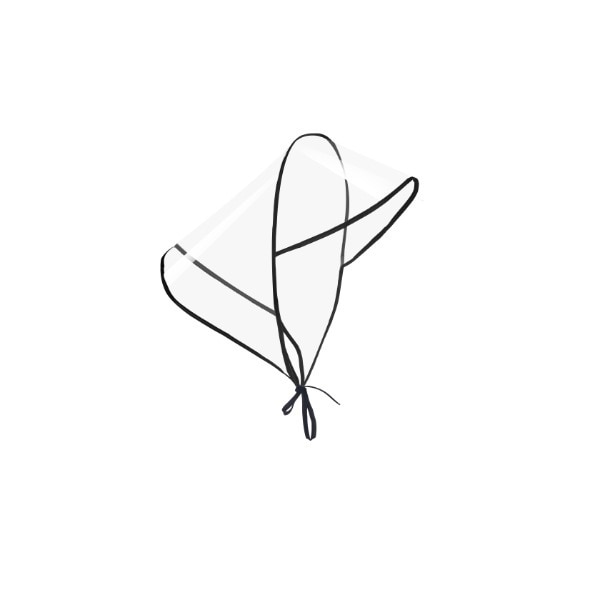 Rain Bonnet 2 Pack Black And White