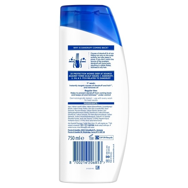 Head & Shoulders Balance Refresh Shampoo 750ml