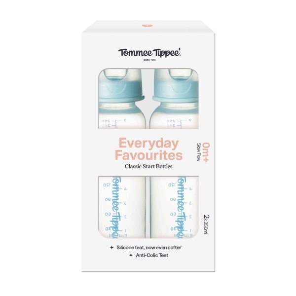 Tomme Tippee Classic Start Bottles Blue 2 Pack