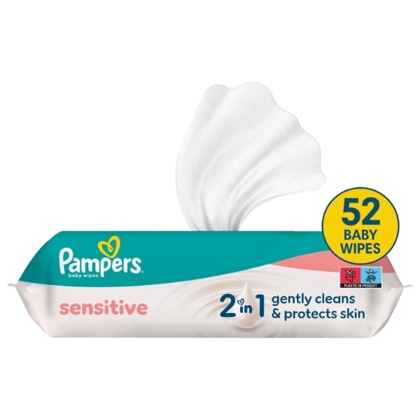 Pampers Sensitive Baby Wipes 52s