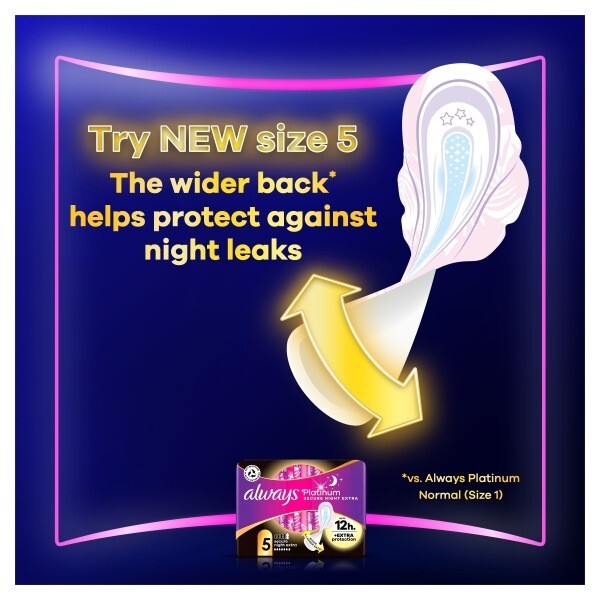 Always Platinum Day & Night (Szie 3) Sanitary Towels 18 Pads