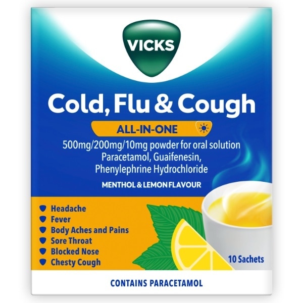 Vicks All In One Menthol Sachet 10