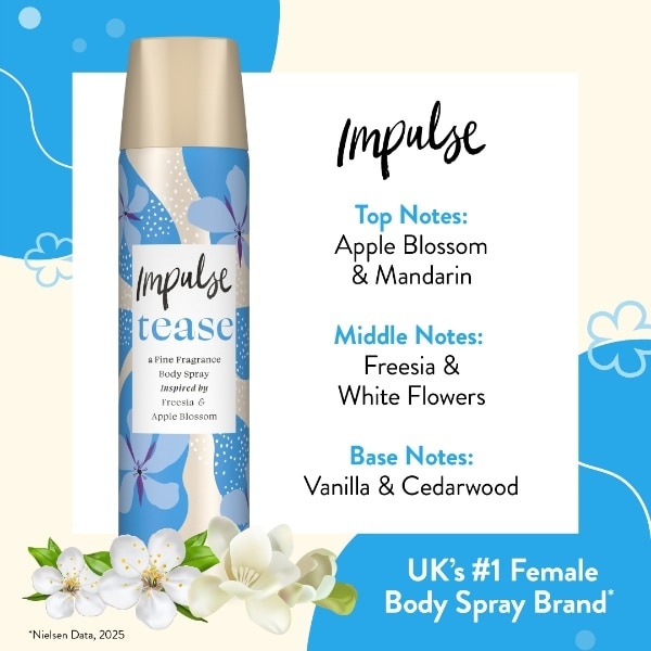 Impulse Tease Body Spray 75ml