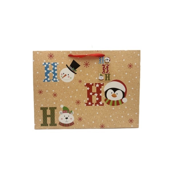 Traditional Bag - Christmas Style Kraft Hohoho