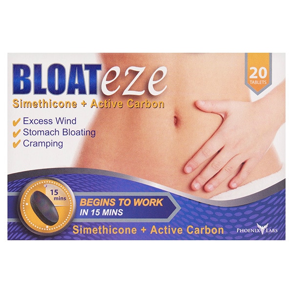 Bloateze Carbon Simethicone Tablets 20s