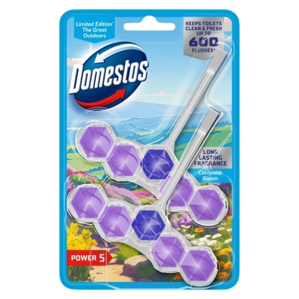 Domestos Power 5 Cotswolds Bloom Toilet Rim Block Duo
