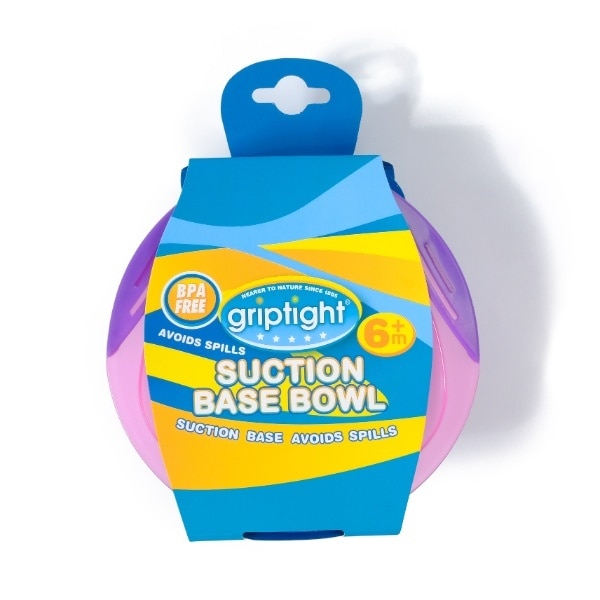Griptight Suction Feeding Bowl Pink