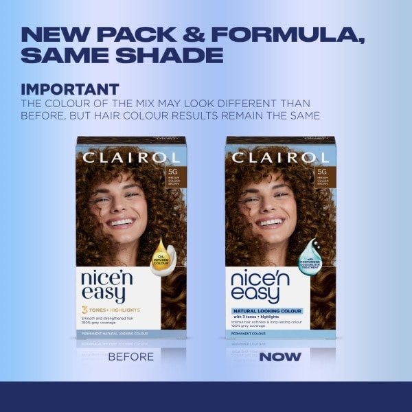 Clairol Nice'n Easy Hair Dye 5G Medium Golden Brown