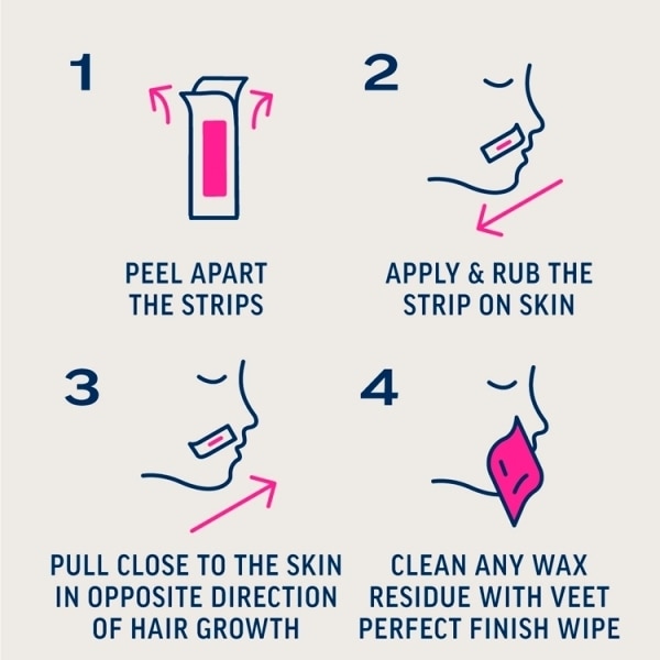 Veet Pure Face Wax Strips X16