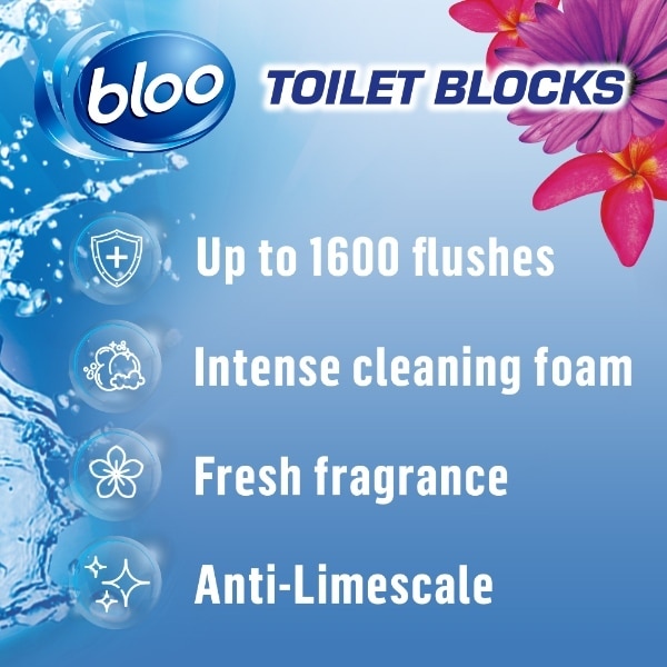 Bloo In Cistern Blocks Flowers 4x50g