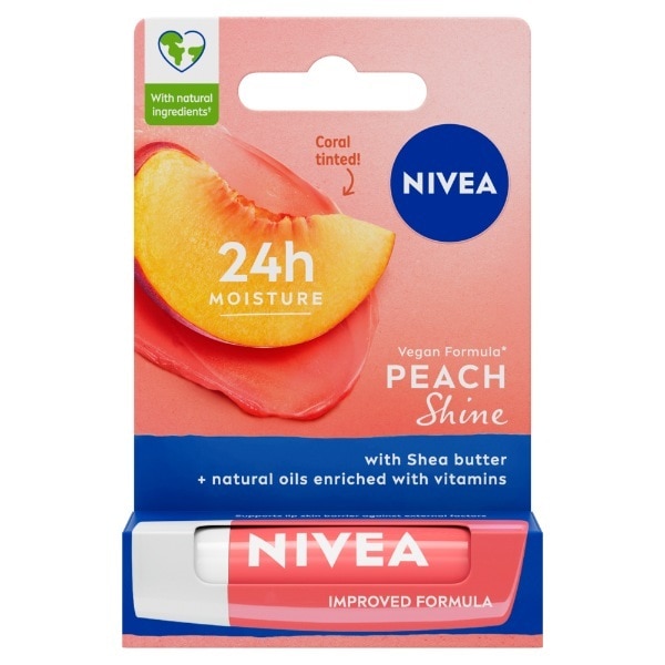 Nivea Peach Shine Lip Balm 4.8g