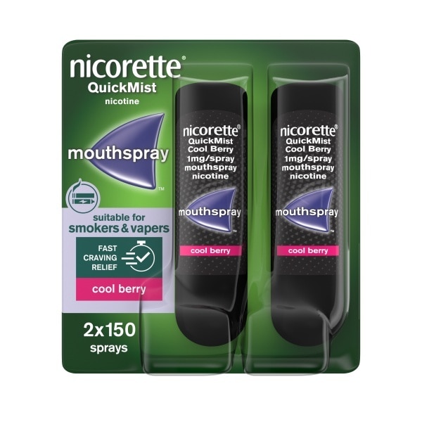 Nicorette QuickMist Cool Berry Mouthspray Duo Pack