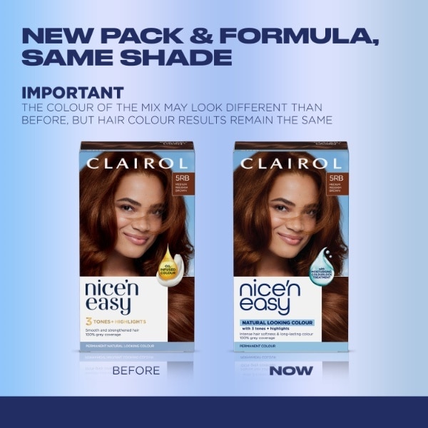 Clairol Nice'n Easy Hair Dye 5RB Medium Reddish Brown