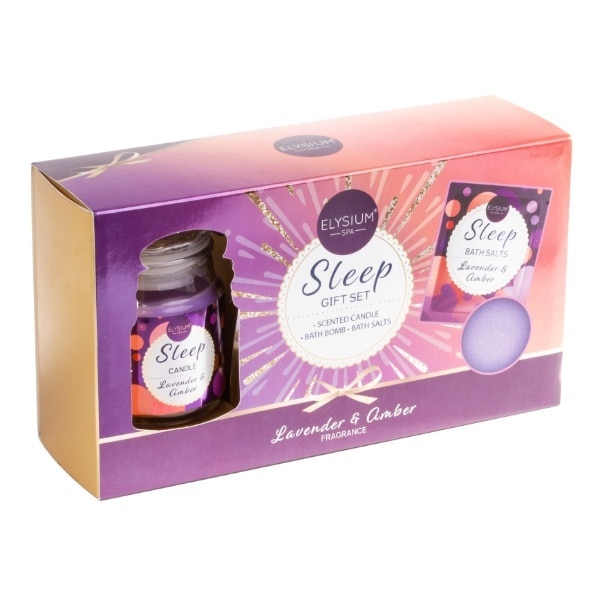 Candle, Salts & Bath Bomb Set - Sleep