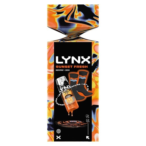 Lynx Bodyspray + Socks Sunset Fresh Cracker