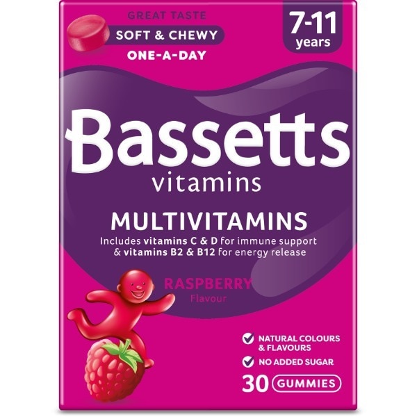 Bassetts Multivits 7-11 Raspberry 30s