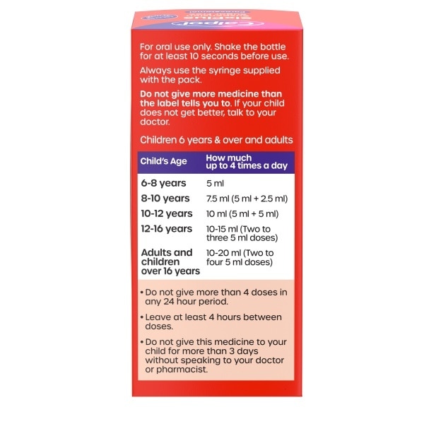 Calpol 6+ Sugar Free Suspension 80ml